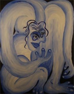 Christel Lee - Self-Portrait, Blue